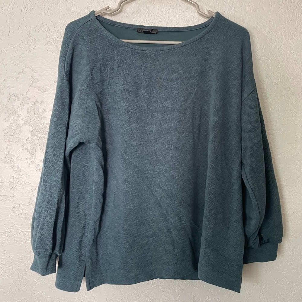 j crew green blouse